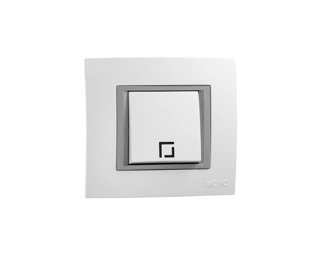 ჩამრთველი ერთიანი MONTE white - 105-010101-100 — როზეტები და ჩამრთველები